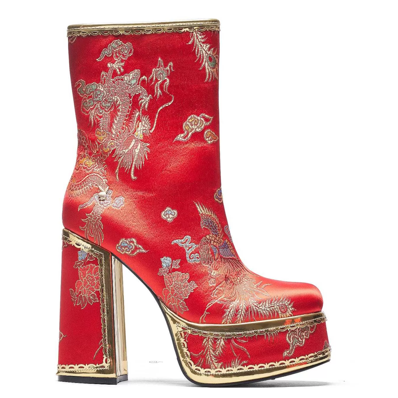 Women'S KOI footwear The Ornate Soul Playboy Red Heeled Boots | Playboy X Koi Collection