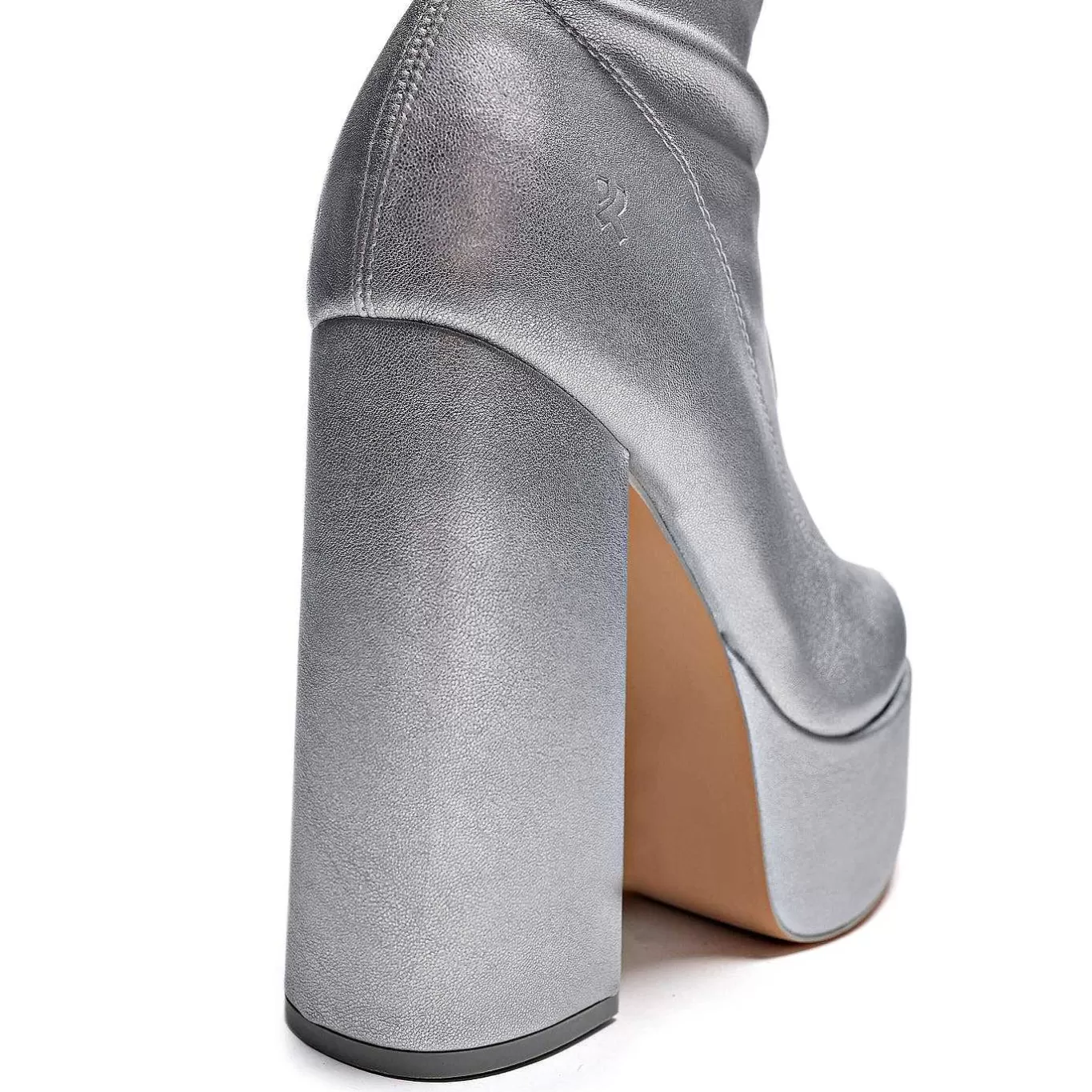 Women'S KOI footwear The Redemption Plus Size Thigh High Boots - Silver